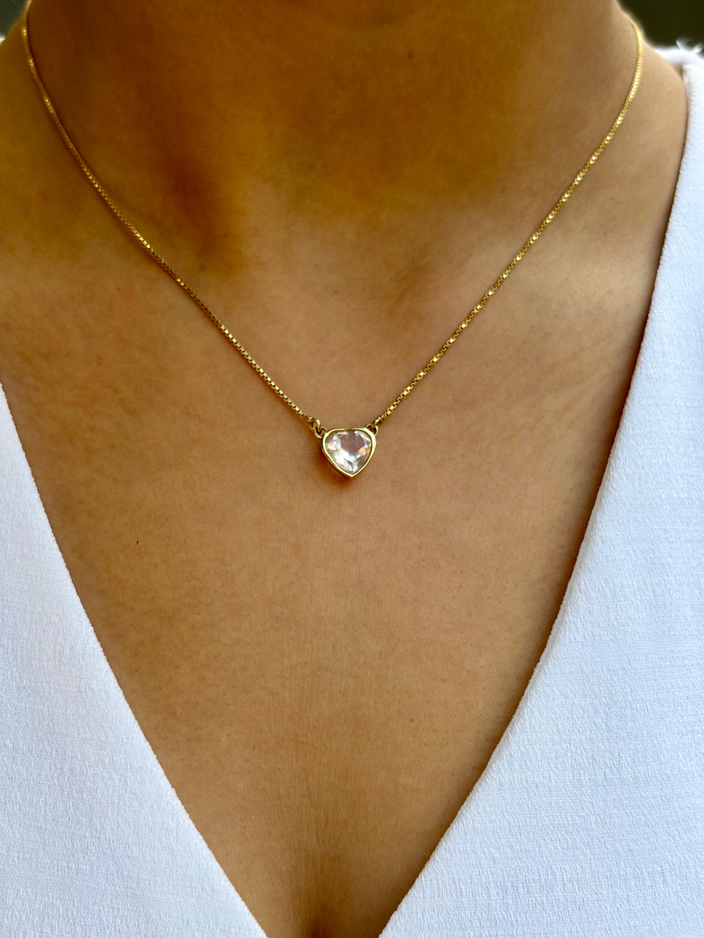 Rose Quartz Love Pendant Gold Plated Necklace – House of Tarasya