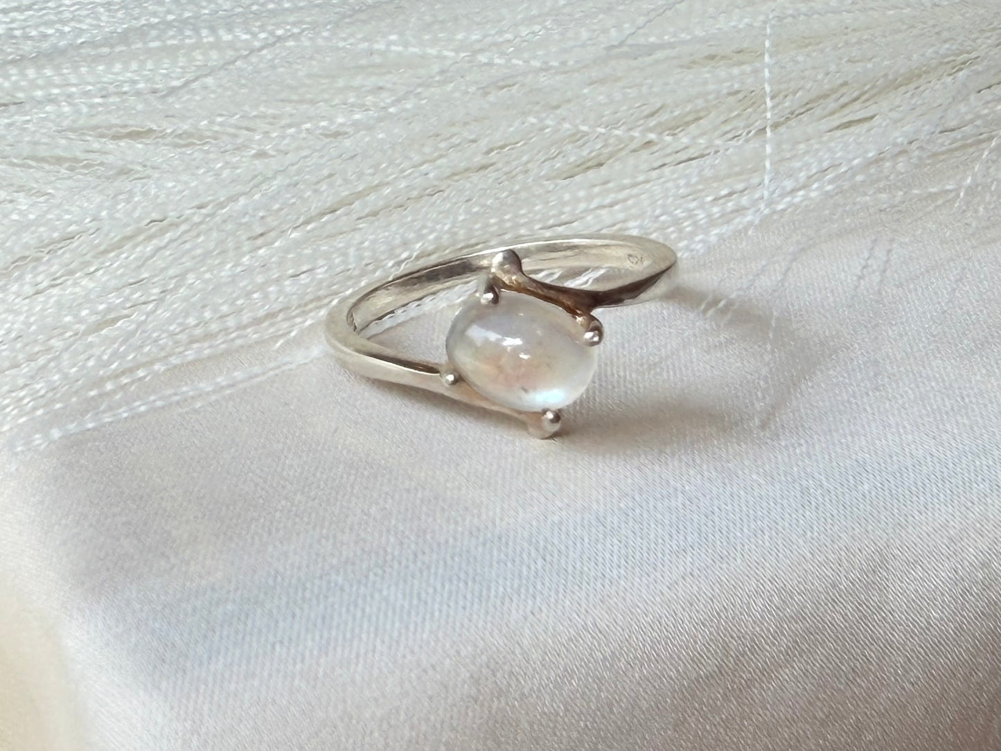 Moonstone Solitaire Ring 925 Sterling Silver – House of Tarasya