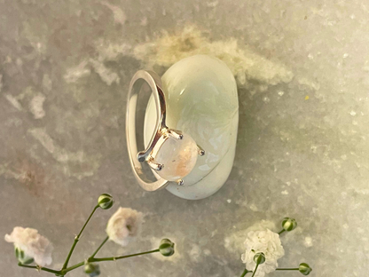 Moonstone Solitaire Ring 925 Sterling Silver – House of Tarasya
