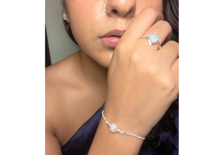 Moonstone Solitaire Ring 925 Sterling Silver – House of Tarasya
