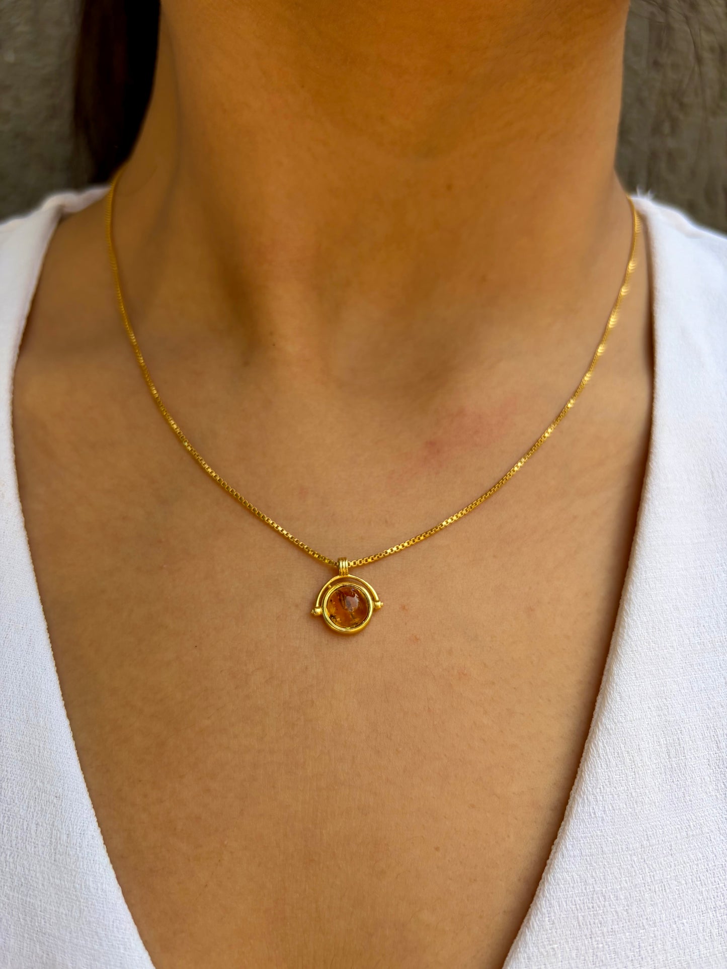 Citrine Glow Gold Plated Necklace – House of Tarasya
