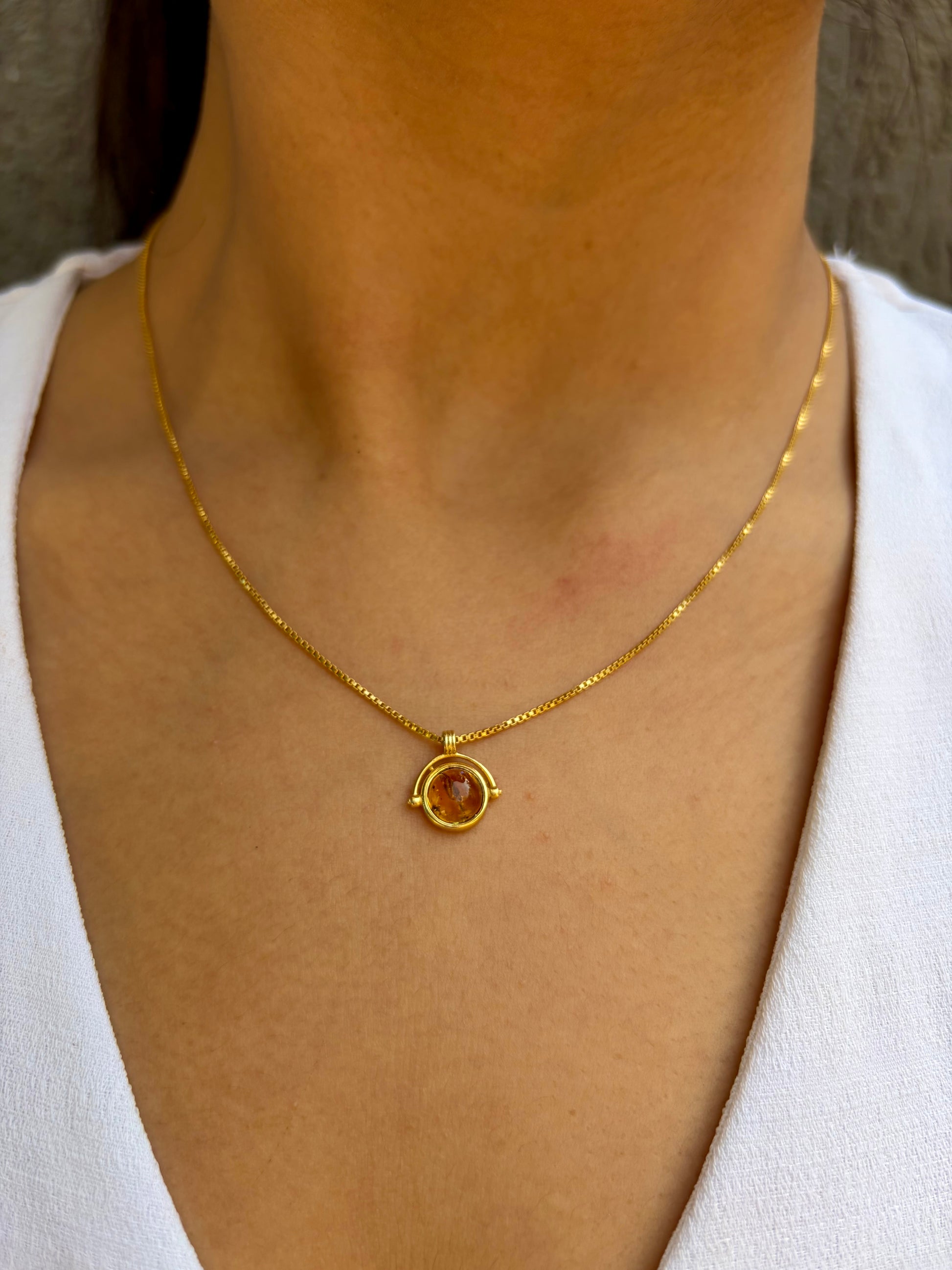 Citrine Glow Gold Plated Necklace – House of Tarasya
