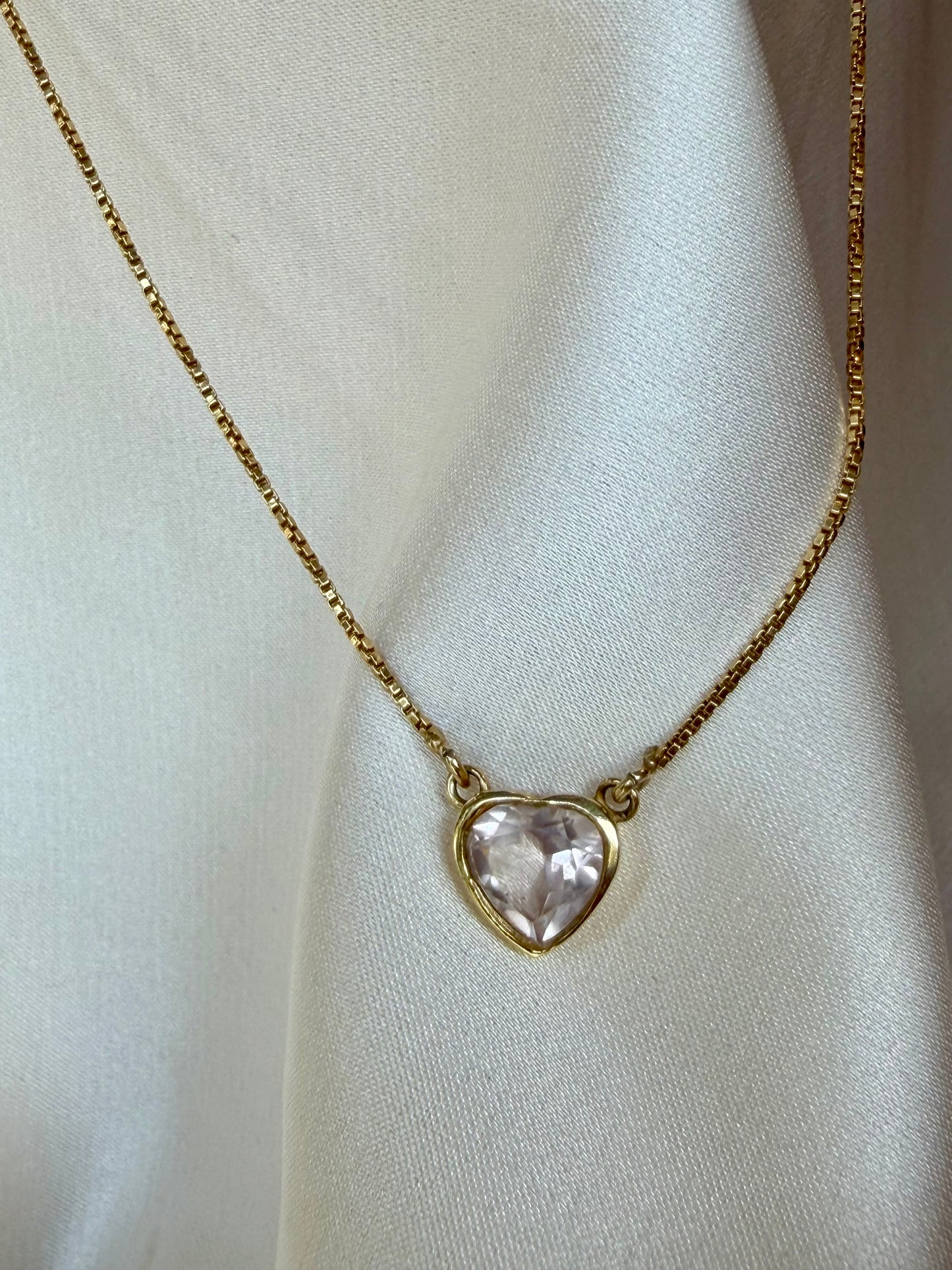 Rose Quartz Love Pendant Gold Plated Necklace – House of Tarasya
