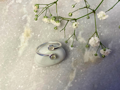 Moonstone Duo Ring 925 Sterling Silver Fine Jewellery – House of Tarasya
