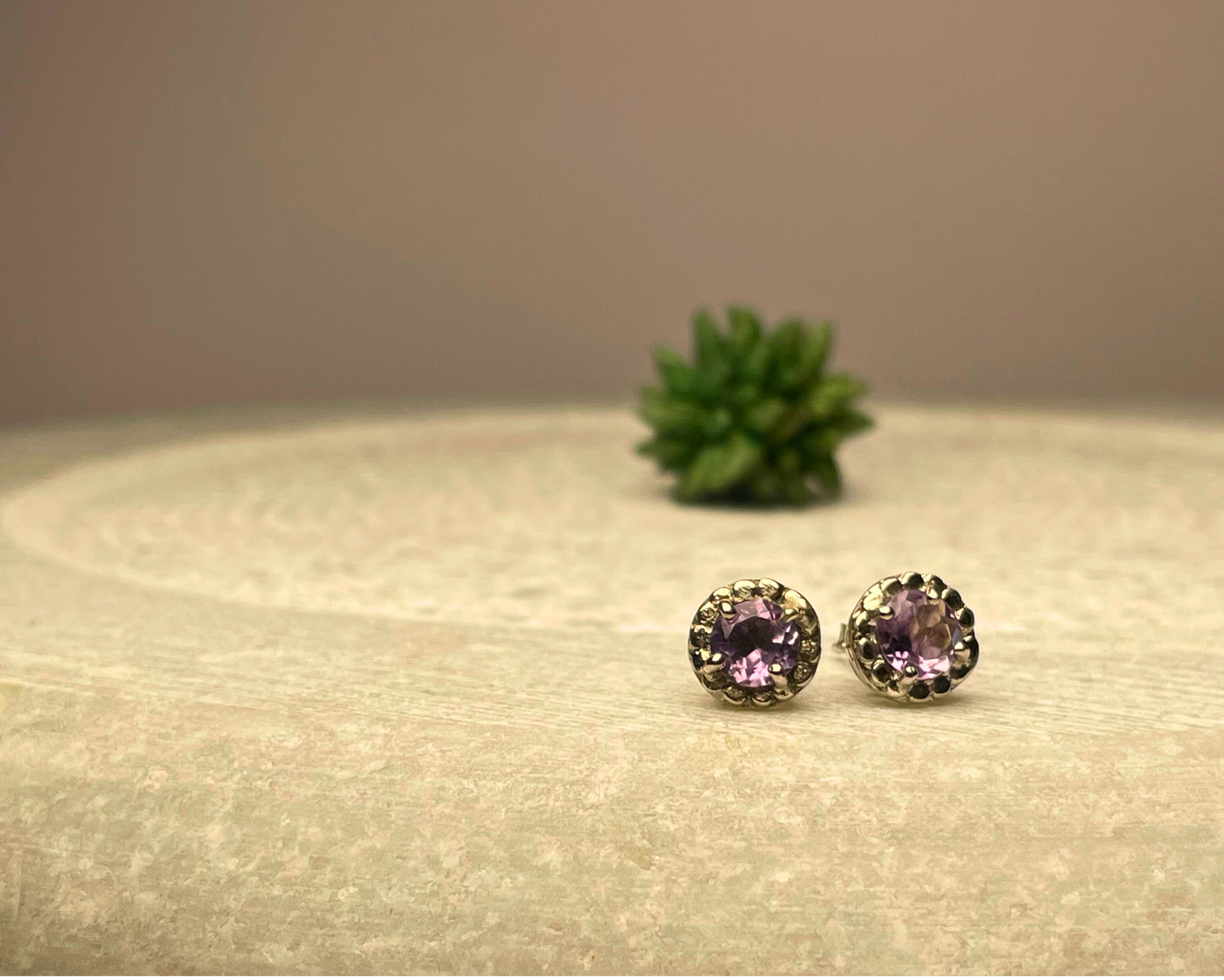 Amethyst Drop Earrings Sterling Silver – House of Tarasya
