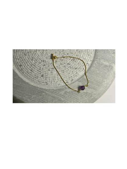 Amethyst Dew Drop Bracelet