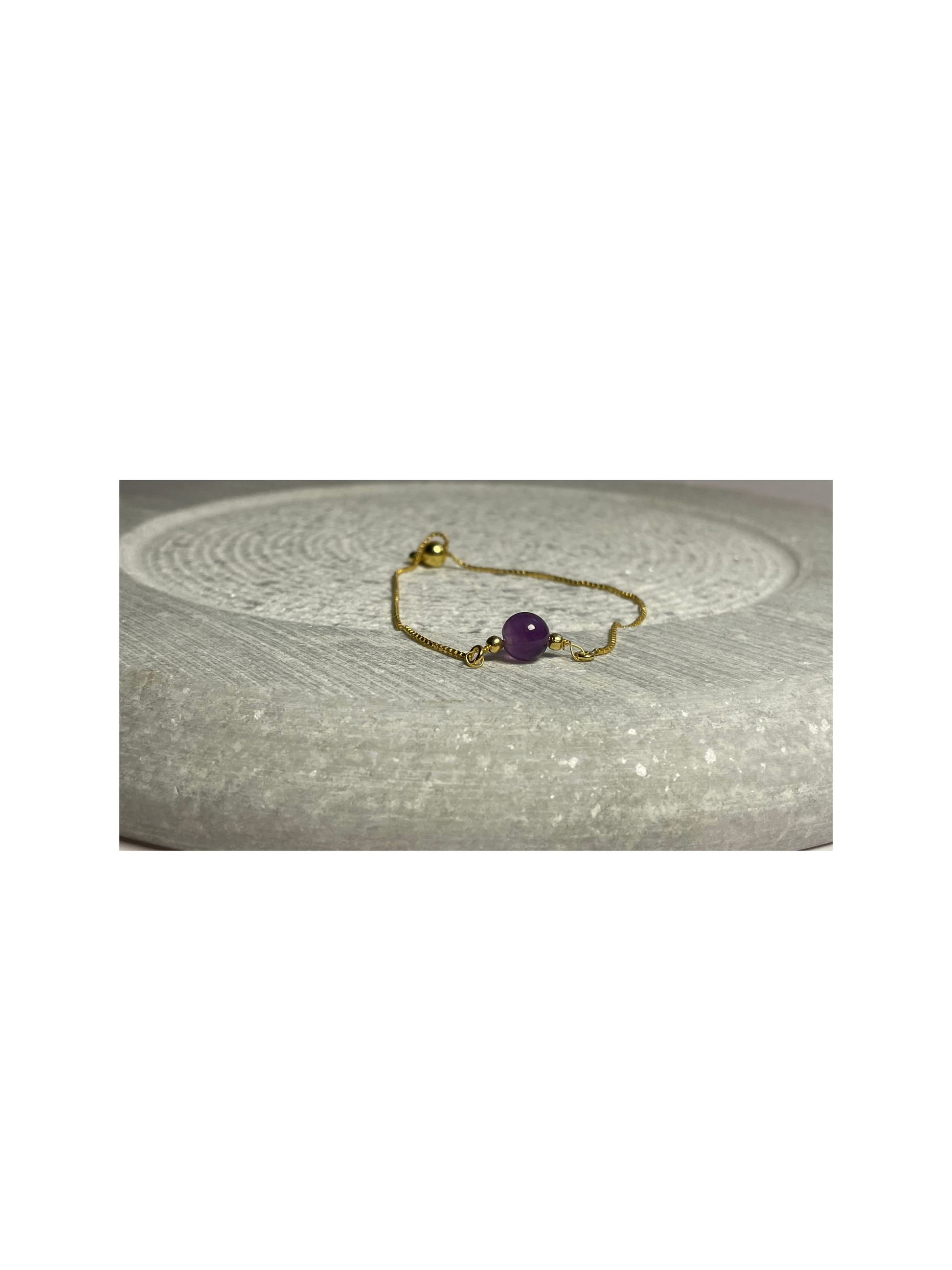 Amethyst Dew Drop Bracelet Gemstone Jewellery Sterling Silver Gold Plated – House of Tarasya
