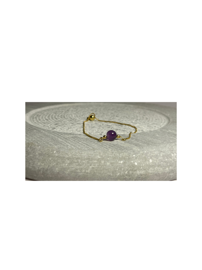 Amethyst Dew Drop Bracelet Gemstone Jewellery Sterling Silver Gold Plated – House of Tarasya
