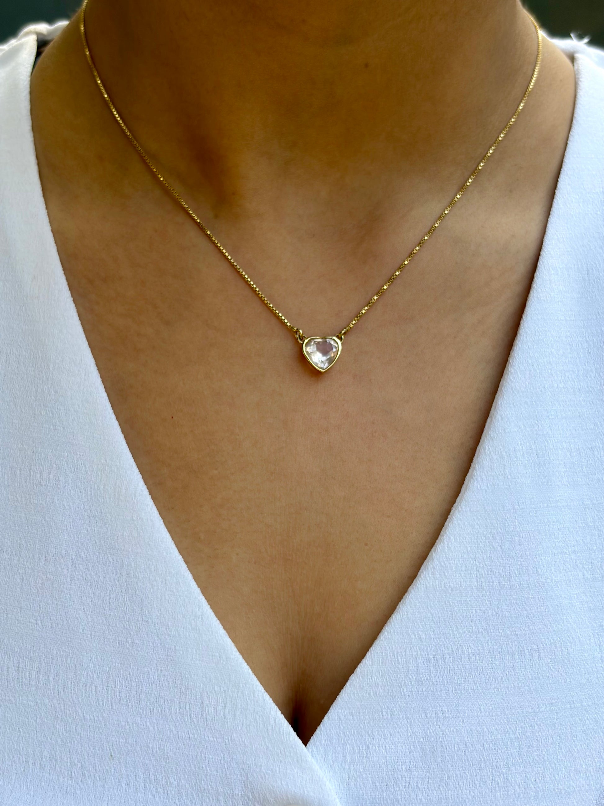 Rose Quartz Love Pendant Gold Plated Necklace – House of Tarasya
