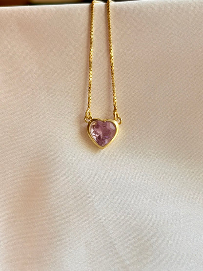 Amethyst Sterling Silver Gold Plated Pendant Necklace – House of Tarasya
