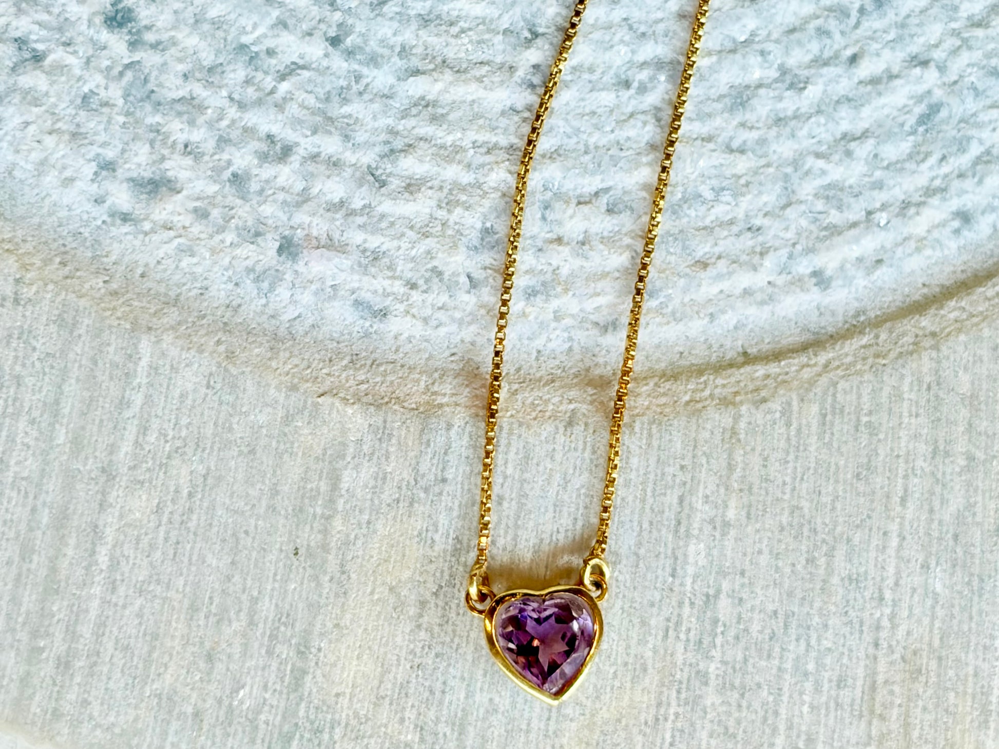 Amethyst Sterling Silver Gold Plated Pendant Necklace – House of Tarasya
