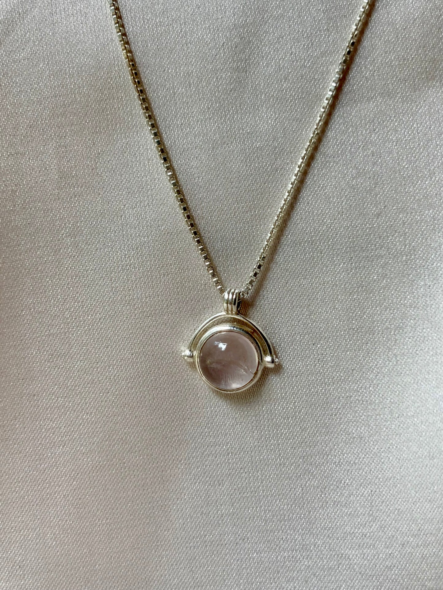 Rose Quartz Pendant 925 Sterling Silver Necklace – House of Tarasya
