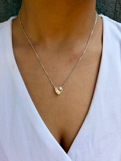 Citrine Heart Necklace 925 Sterling Silver – House of Tarasya

