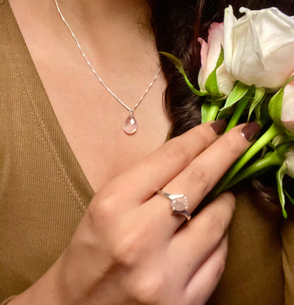 Rose Quartz Self Love Ring 925 Sterling Silver – House of Tarasya
