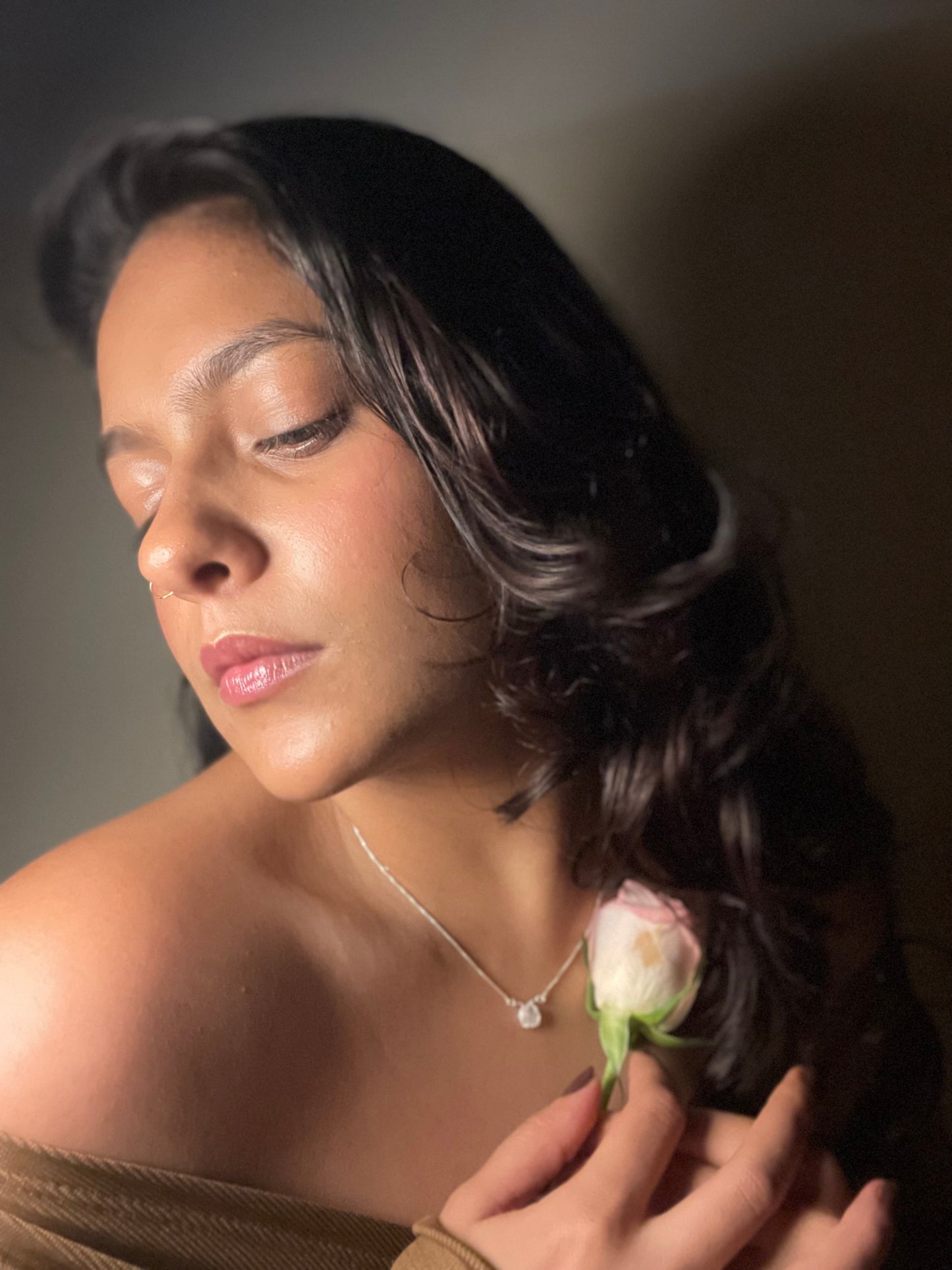 Moonstone Pear Necklace Sterling Silver Gold Plated – House of Tarasya
