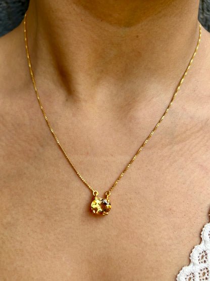 Citrine Ray Pendant Gemstone Necklace Sterling Silver Gold Plated – House of Tarasya

