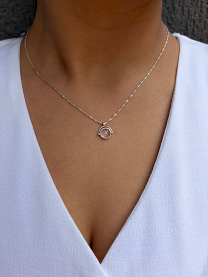 Rose Quartz Pendant 925 Sterling Silver Necklace – House of Tarasya
