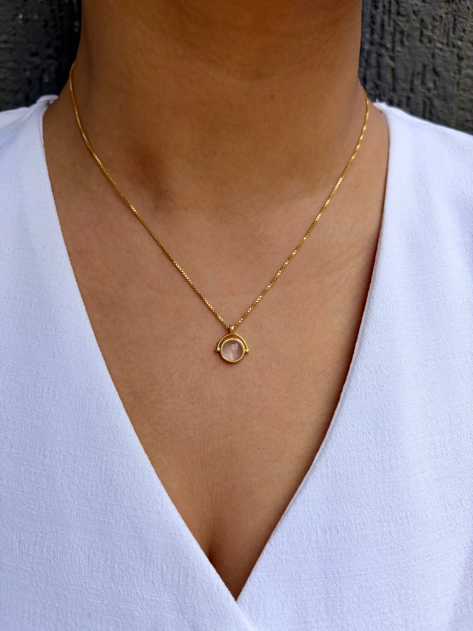 Rose Quartz Heart Pendant Gold Plated Necklace – House of Tarasya
