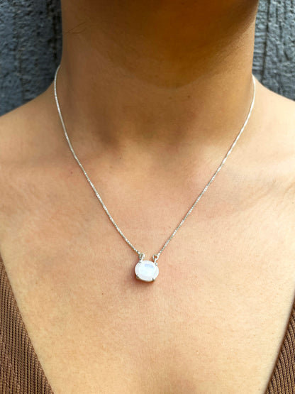 Moonstone Oval Necklace 925 Sterling Silver – House of Tarasya
