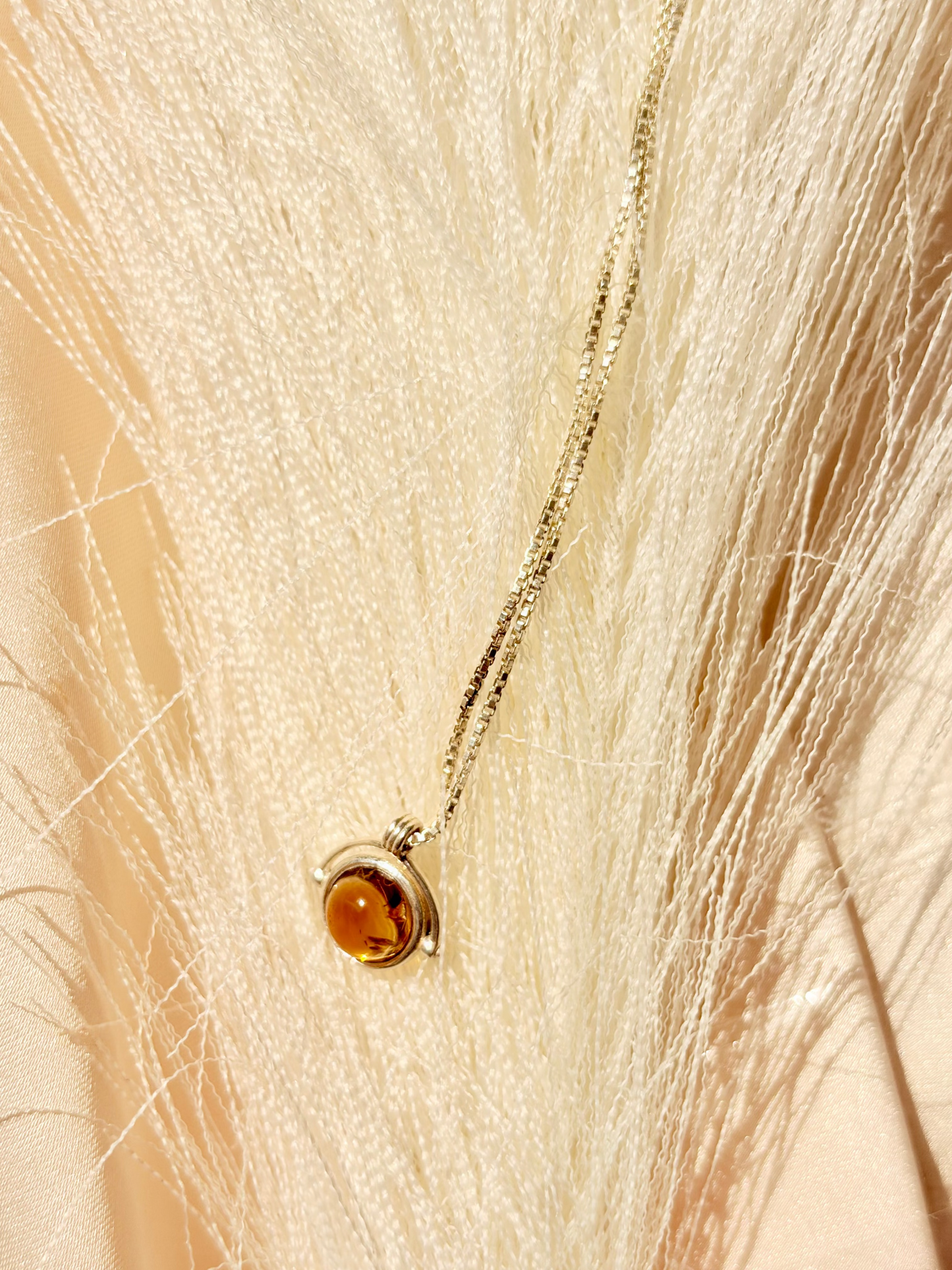 Citrine Round Necklace 925 Sterling Silver – House of Tarasya
