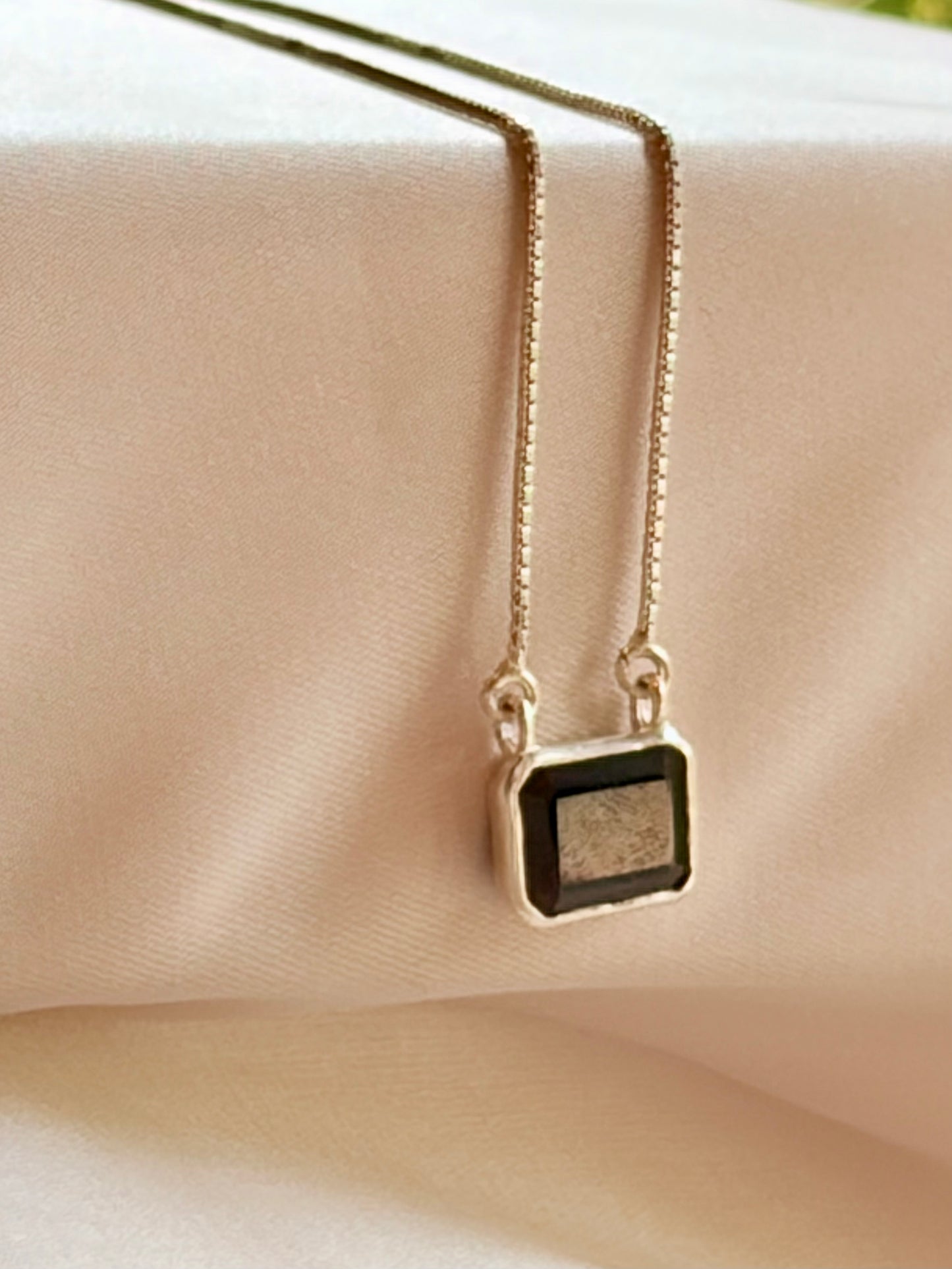 Garnet Square Necklace 925 Sterling Silver – House of Tarasya
