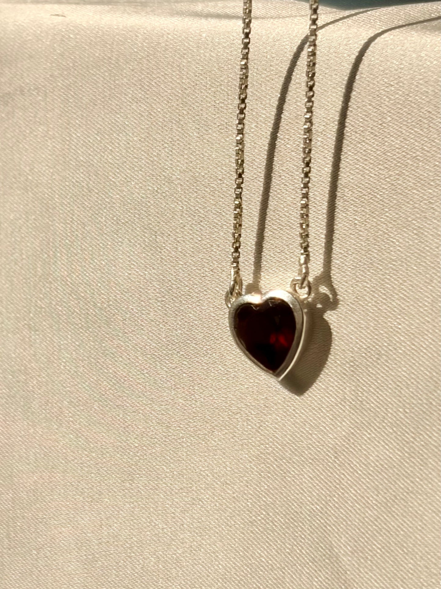 Garnet She Stays Necklace 925 Sterling Silver – House of Tarasya
