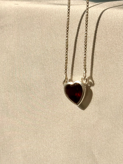Garnet She Stays Necklace 925 Sterling Silver – House of Tarasya

