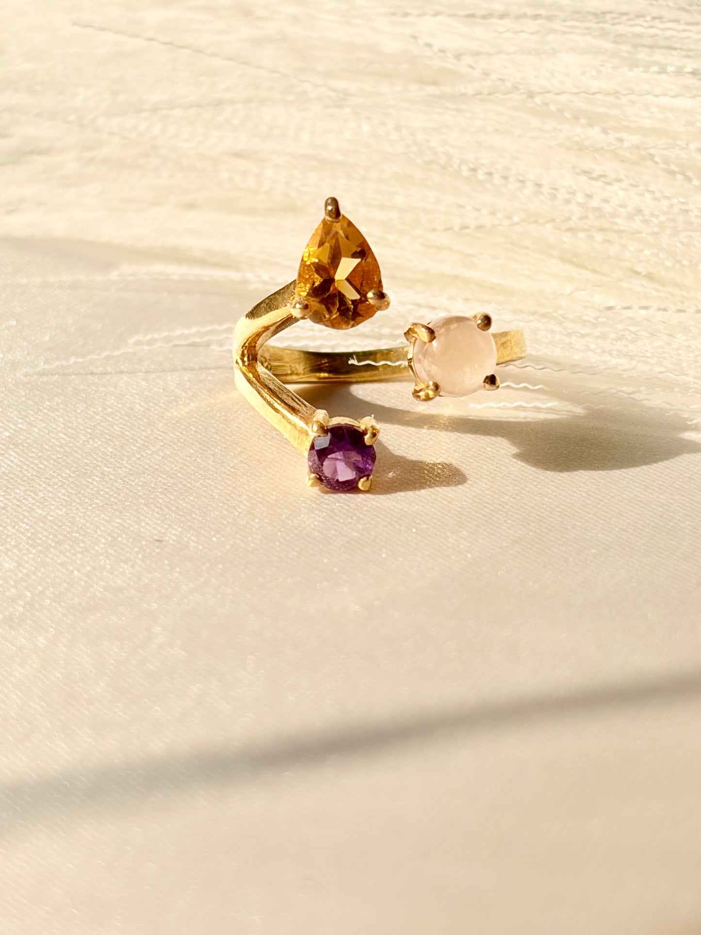 Amethyst Citrine Rose Quartz Multi Stone Pendant Gold – House of Tarasya

