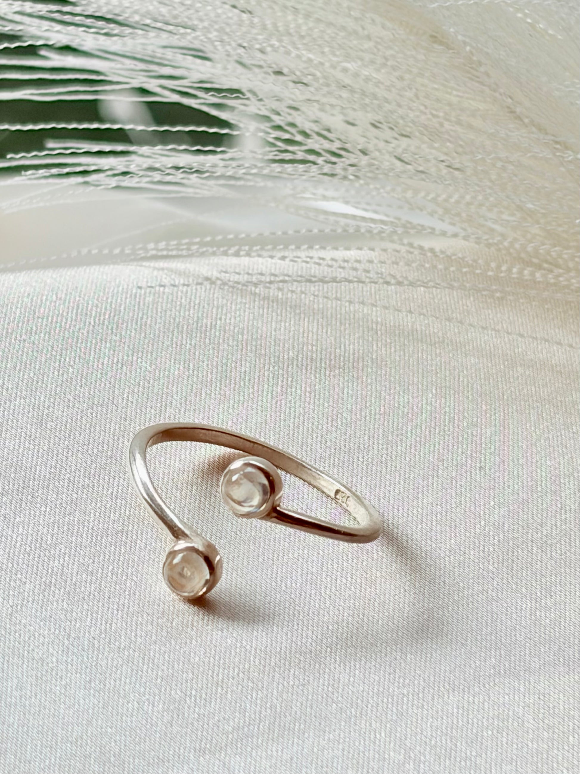 Moonstone Duo Ring 925 Sterling Silver Fine Jewellery – House of Tarasya
