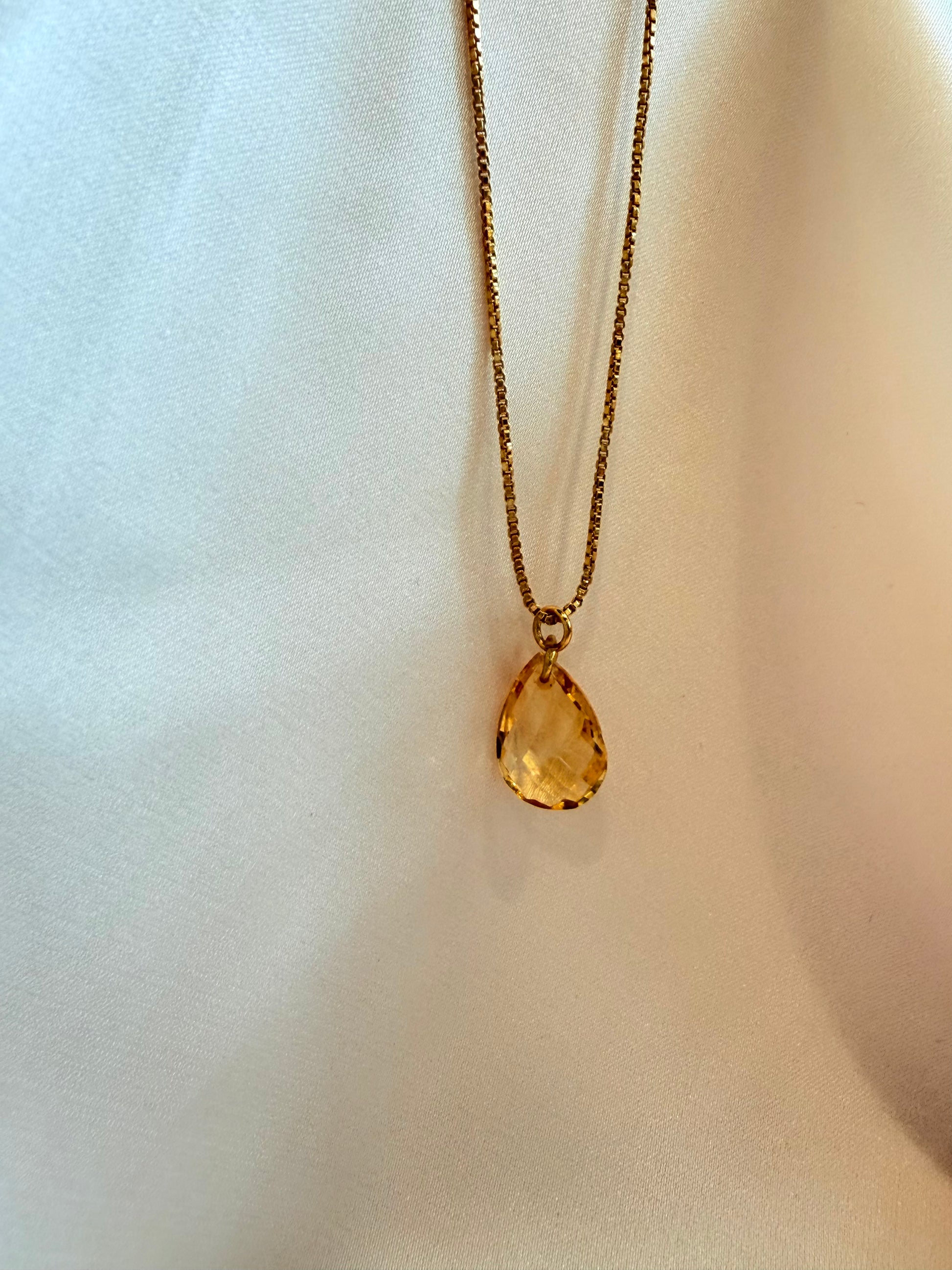 Citrine Abundance Gold Plated Pendant Necklace – House of Tarasya
