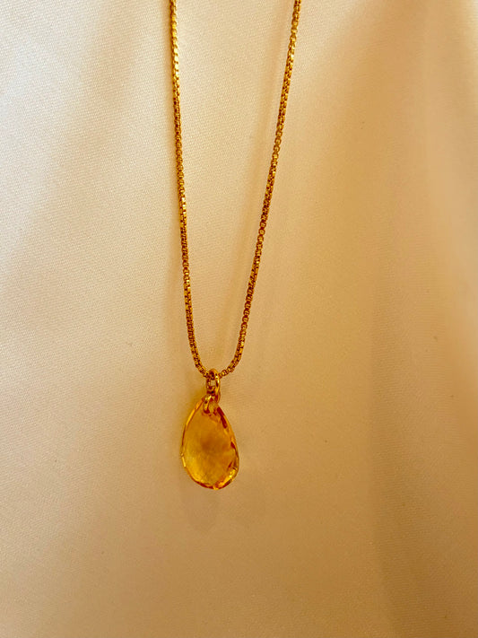 Citrine Abundance Gold Plated Pendant Necklace – House of Tarasya
