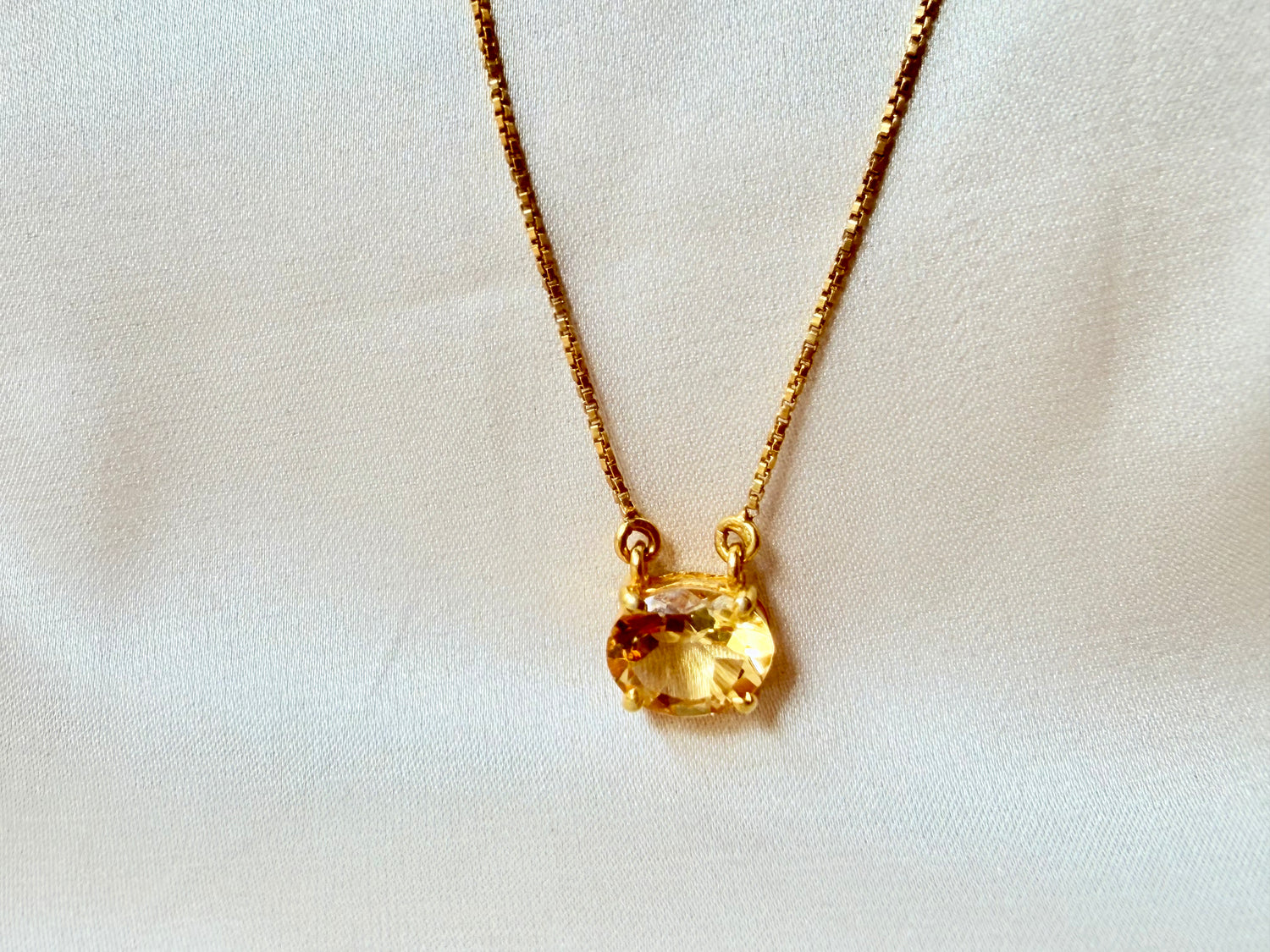 Citrine Ray Pendant Gemstone Necklace Sterling Silver Gold Plated – House of Tarasya
