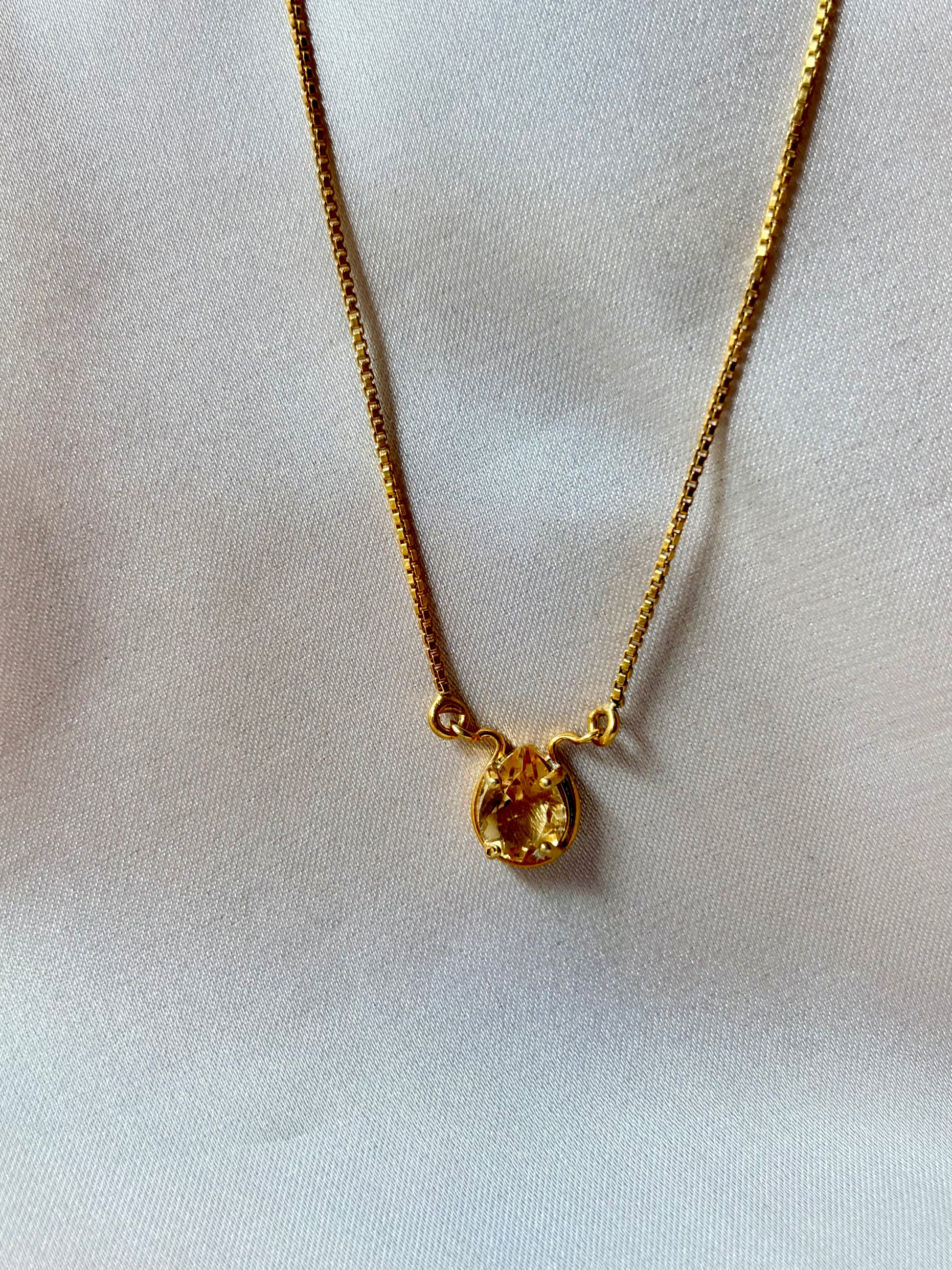 Citrine Money Flows Necklace Gemstone Jewellery – House of Tarasya
