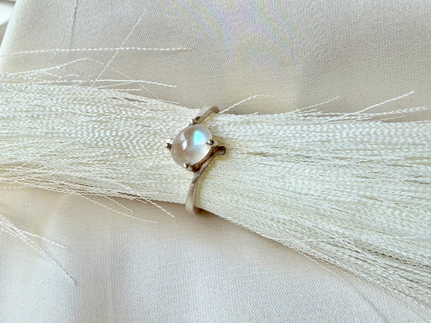 Moonstone Solitaire Ring 925 Sterling Silver – House of Tarasya
