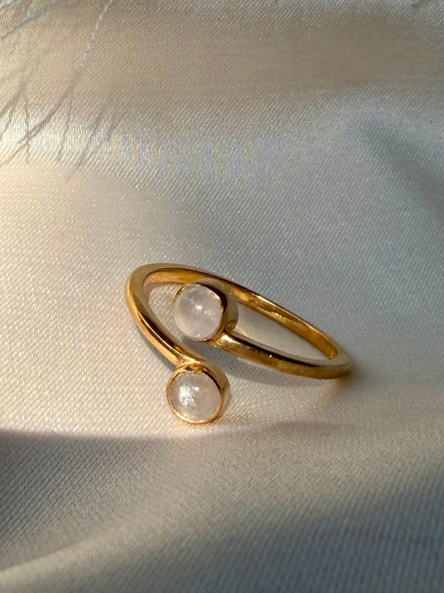 Rose Quartz Ring Gold Plated Fine Jewellery – House of Tarasya
