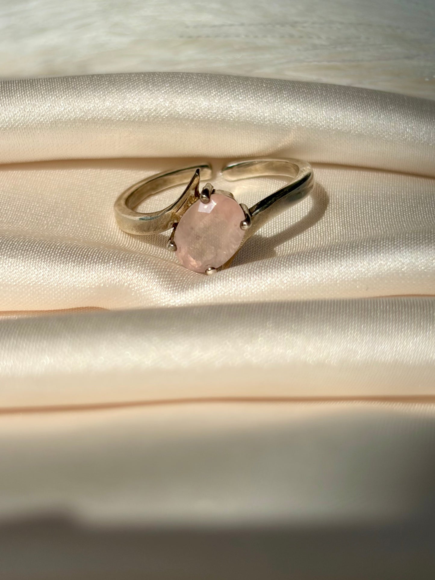 Rose Quartz Self Love Ring Sterling Silver Gold Plated – House of Tarasya
