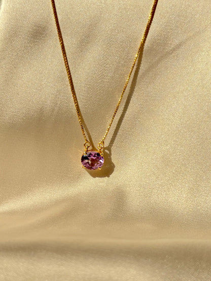 Amethyst Calm Pendant Gold Plated Necklace – House of Tarasya
