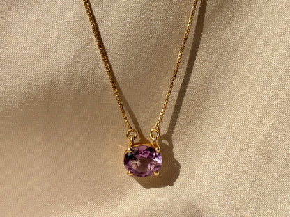 Amethyst Calm Pendant Gold Plated Necklace – House of Tarasya
