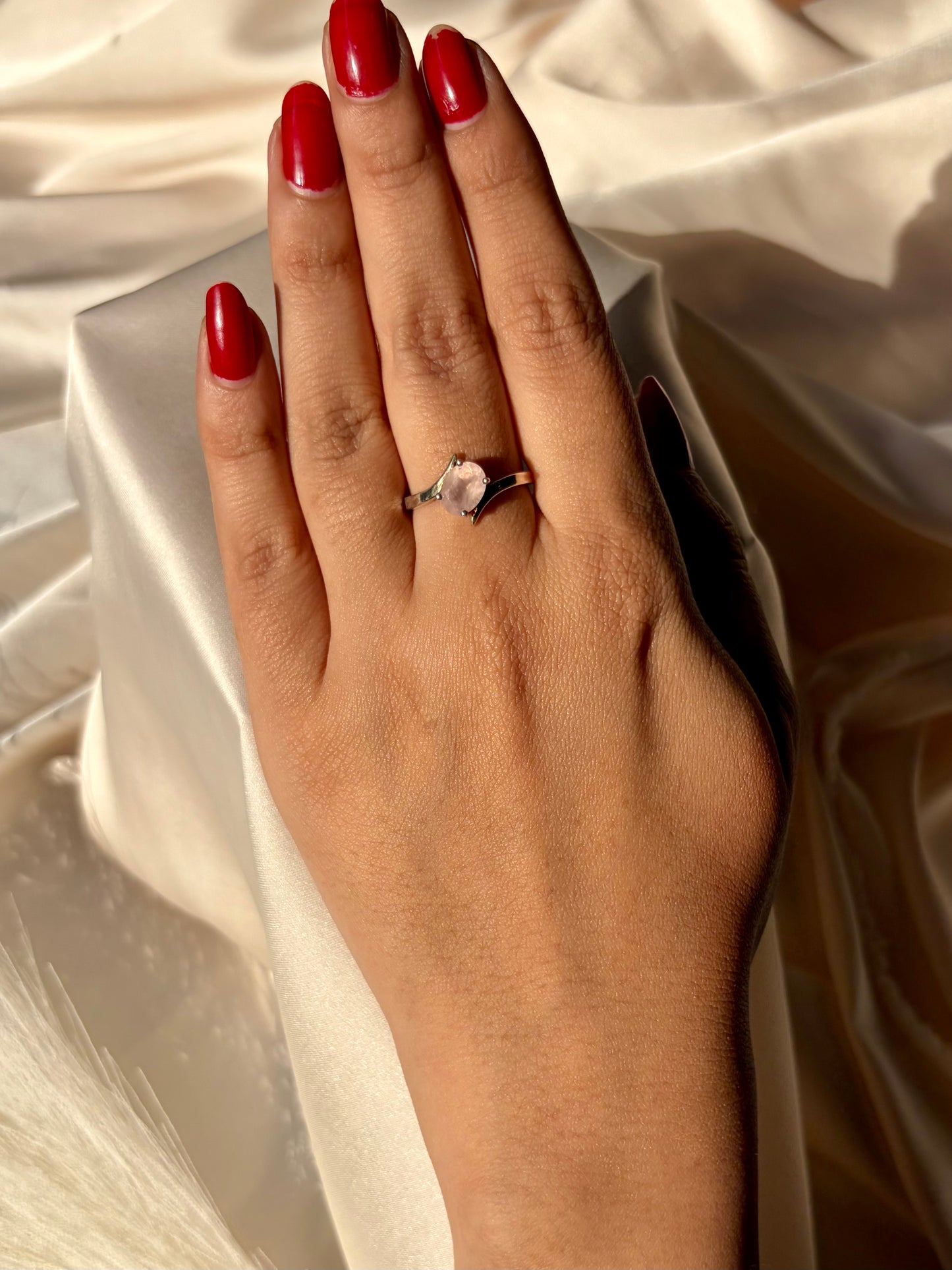 Rose Quartz Self Love Ring 925 Sterling Silver – House of Tarasya
