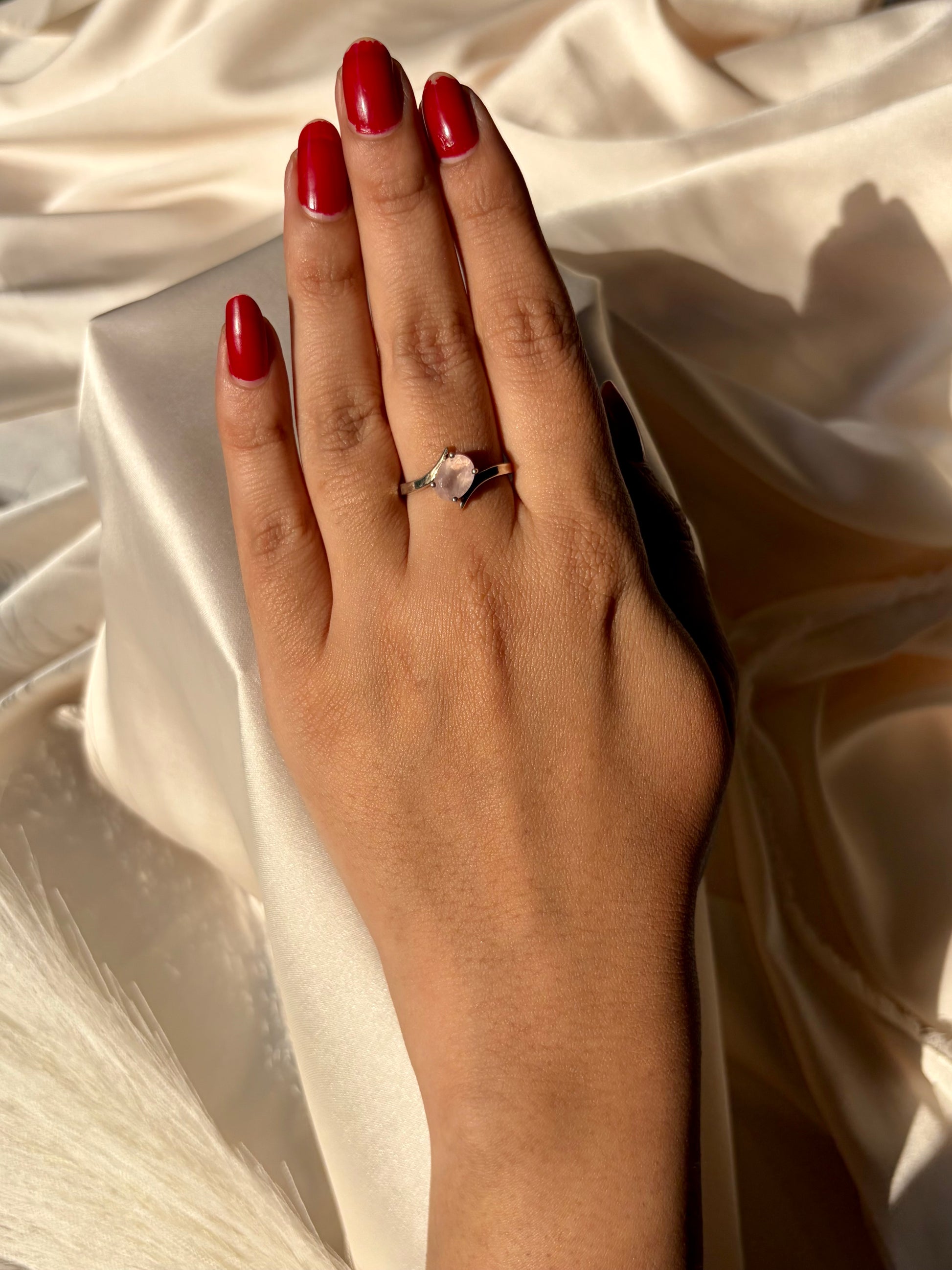 Rose Quartz Self Love Ring 925 Sterling Silver – House of Tarasya
