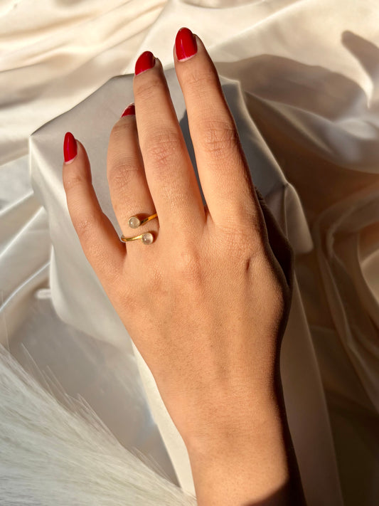 Rose Quartz Ring Gold Plated Fine Jewellery – House of Tarasya
