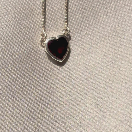 Garnet She Stays Necklace 925 Sterling Silver – House of Tarasya
