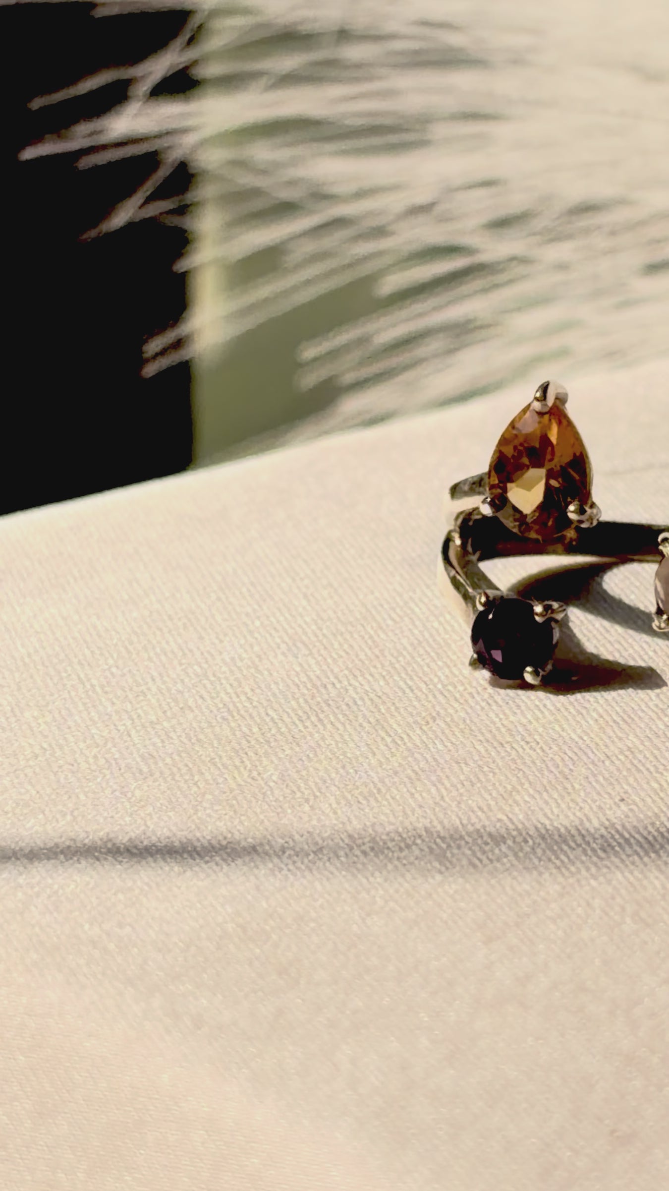 Amethyst Citrine Rose Quartz Trinity Ring Gold Plated – House of Tarasya
