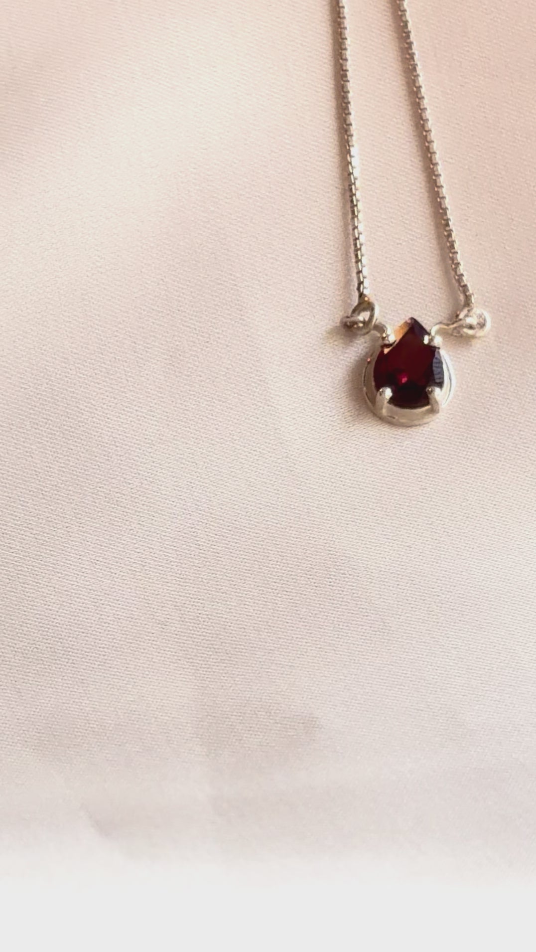 Garnet Pear Pendant 925 Sterling Silver Necklace – House of Tarasya

